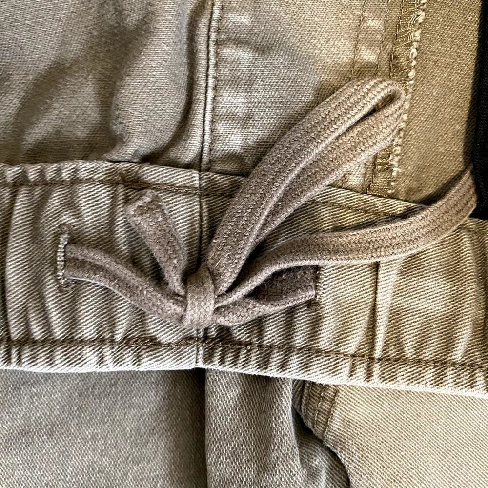 RVCA Men's Size Medium Khaki Brown Elastic Waist Drawstring Stretch Twill Pants - Picture 3 of 10